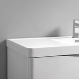 Fresca FCB9036WH-I Tuscany 36" Glossy White Wall Hung Modern Bathroom Cabinet with Integrated Sink