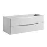 Fresca FCB9048WH Tuscany 48" Glossy White Wall Hung Modern Bathroom Cabinet