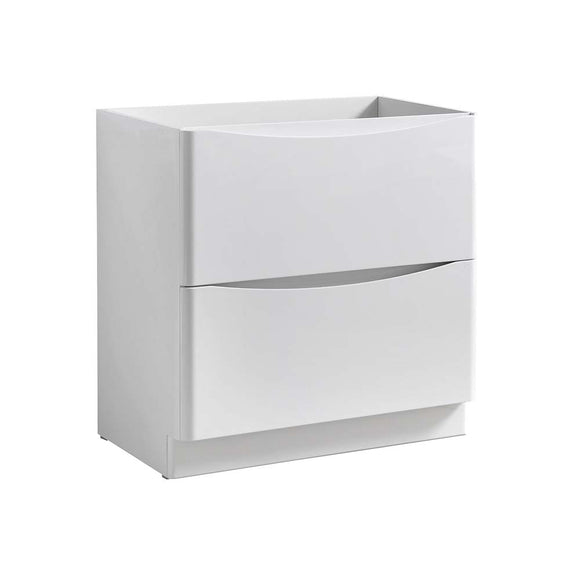 Fresca FCB9132WH Tuscany 32" Glossy White Free Standing Modern Bathroom Cabinet