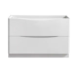 Fresca FCB9148WH-D Tuscany 47" Glossy White Free Standing Double Sink Modern Bathroom Cabinet