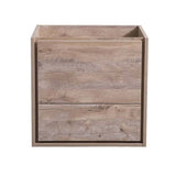 Fresca FCB9224RNW Catania 24" Rustic Natural Wood Wall Hung Modern Bathroom Cabinet