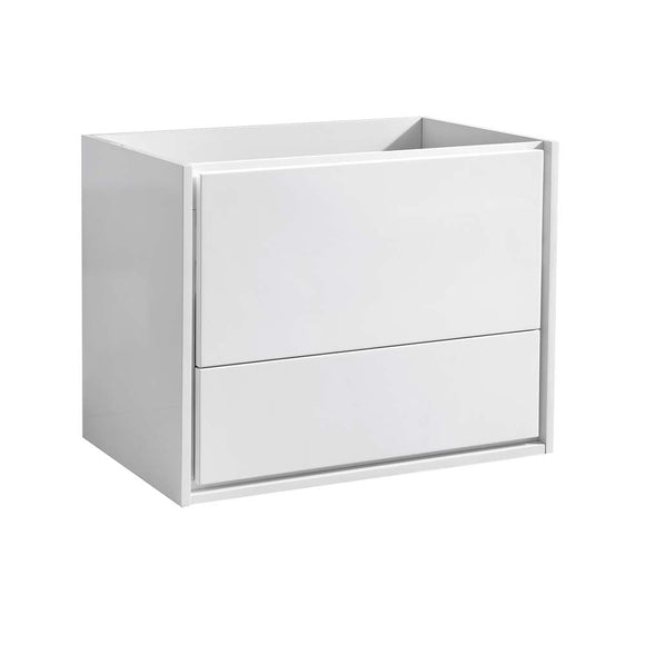 Fresca FCB9230WH Catania 30" Glossy White Wall Hung Modern Bathroom Cabinet