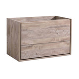 Fresca FCB9236RNW Catania 36" Rustic Natural Wood Wall Hung Modern Bathroom Cabinet