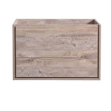 Fresca FCB9236RNW Catania 36" Rustic Natural Wood Wall Hung Modern Bathroom Cabinet