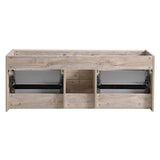 Fresca FCB9260RNW-S Catania 60" Rustic Natural Wood Wall Hung Single Sink Modern Bathroom Cabinet