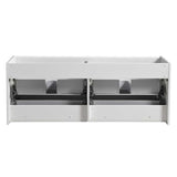 Fresca FCB9260WH-D Catania 60" Glossy White Wall Hung Double Sink Modern Bathroom Cabinet