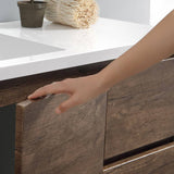 Fresca FCB93-241224RW-D-I Lazzaro 60" Rosewood Free Standing Double Sink Modern Bathroom Cabinet with Integrated Sinks