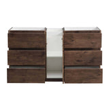 Fresca FCB93-241224RW-D Lazzaro 60" Rosewood Free Standing Double Sink Modern Bathroom Cabinet