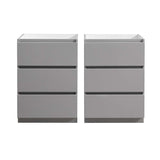 Fresca FCB93-2424GR-D Lazzaro 48" Gray Free Standing Double Sink Modern Bathroom Cabinet