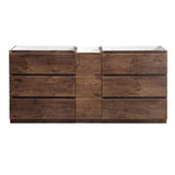 Fresca FCB93-301230RW-D Lazzaro 72" Rosewood Free Standing Double Sink Modern Bathroom Cabinet