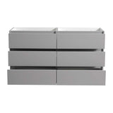 Fresca FCB93-3030GR-D Lazzaro 60" Gray Free Standing Double Sink Modern Bathroom Cabinet