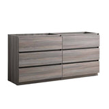 Fresca FCB93-3030MGO-D Lazzaro 60" Gray Wood Free Standing Double Sink Modern Bathroom Cabinet