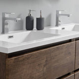 Fresca FCB93-3030RW-D-I Lazzaro 60" Rosewood Free Standing Modern Bathroom Cabinet with Integrated Double Sink