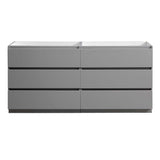 Fresca FCB93-3636GR-D Lazzaro 70" Gray Free Standing Double Sink Modern Bathroom Cabinet