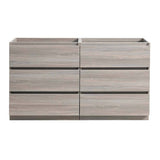 Fresca FCB93-3636MGO-D Lazzaro 70" Gray Wood Free Standing Double Sink Modern Bathroom Cabinet