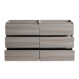 Fresca FCB93-3636MGO-D Lazzaro 70" Gray Wood Free Standing Double Sink Modern Bathroom Cabinet