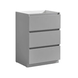 Fresca FCB9324GR Lazzaro 24" Gray Free Standing Modern Bathroom Cabinet