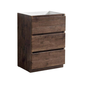 Fresca FCB9324RW Lazzaro 24" Rosewood Free Standing Modern Bathroom Cabinet