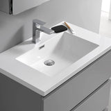 Fresca FCB9330GR-I Lazzaro 30" Gray Free Standing Modern Bathroom Cabinet with Integrated Sink