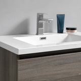 Fresca FCB9330MGO-I Lazzaro 30" Gray Wood Free Standing Modern Bathroom Cabinet with Integrated Sink