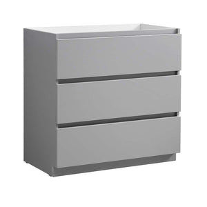 Fresca FCB9336GR Lazzaro 36" Gray Free Standing Modern Bathroom Cabinet