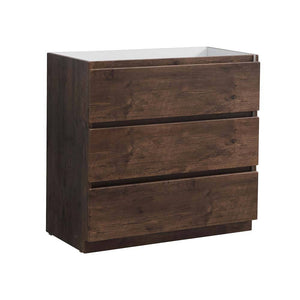 Fresca FCB9336RW Lazzaro 36" Rosewood Free Standing Modern Bathroom Cabinet