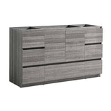 Fresca FCB9360HA-S Lazzaro 60" Ash Gray Free Standing Single Sink Modern Bathroom Cabinet