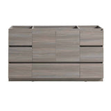 Fresca FCB9360MGO-S Lazzaro 60" Gray Wood Free Standing Single Sink Modern Bathroom Cabinet