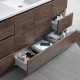 Fresca FCB9360RW-S-I Lazzaro 60" Rosewood Free Standing Modern Bathroom Cabinet with Integrated Single Sink