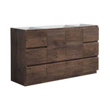 Fresca FCB9360RW-S Lazzaro 60" Rosewood Free Standing Single Sink Modern Bathroom Cabinet