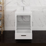 Fresca FCB9424WH-I Imperia 24" Glossy White Free Standing Modern Bathroom Cabinet with Integrated Sink