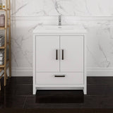 Fresca FCB9430WH-I Imperia 30" Glossy White Free Standing Modern Bathroom Cabinet with Integrated Sink