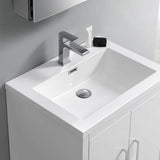 Fresca FCB9430WH-I Imperia 30" Glossy White Free Standing Modern Bathroom Cabinet with Integrated Sink