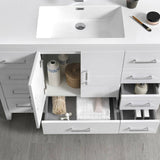 Fresca FCB9448WH-I Imperia 48" Glossy White Free Standing Modern Bathroom Cabinet with Integrated Sink