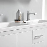 Fresca FCB9460WH-D-I Imperia 60" Glossy White Free Standing Modern Bathroom Cabinet with Integrated Double Sink