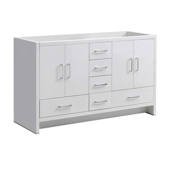 Fresca FCB9460WH-D Imperia 60" Glossy White Free Standing Double Sink Modern Bathroom Cabinet