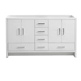 Fresca FCB9460WH-D Imperia 60" Glossy White Free Standing Double Sink Modern Bathroom Cabinet