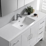 Fresca FCB9460WH-S-I Imperia 60" Glossy White Free Standing Modern Bathroom Cabinet with Integrated Single Sink