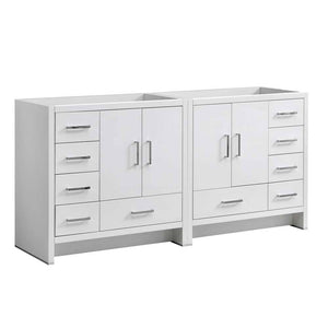 Fresca FCB9472WH Imperia 72" Glossy White Free Standing Double Sink Modern Bathroom Cabinet