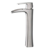 Fresca FFT3072BN Fortore Single Hole Vessel Mount Bathroom Faucet in Brushed Nickel