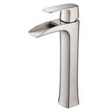 Fresca FFT3072BN Fortore Single Hole Vessel Mount Bathroom Faucet in Brushed Nickel