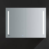 Fresca FMC014836 Tiempo 48" Wide x 36" Tall Bathroom Medicine Cabinet with LED Lighting