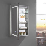 Fresca FMC022436-L Spazio 24" Wide x 36" Tall Bathroom Medicine Cabinet with LED Lighting