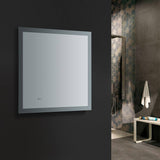 Fresca FMR013030 Angelo 30" Wide x 30" Tall Bathroom Mirror with LED Lighting