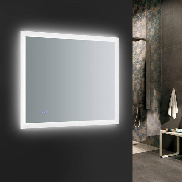 Fresca FMR013630 Angelo 36" Wide x 30" Tall Bathroom Mirror with LED Lighting