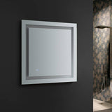 Fresca FMR023030 Santo 30" Wide x 30" Tall Bathroom Mirror with LED Lighting