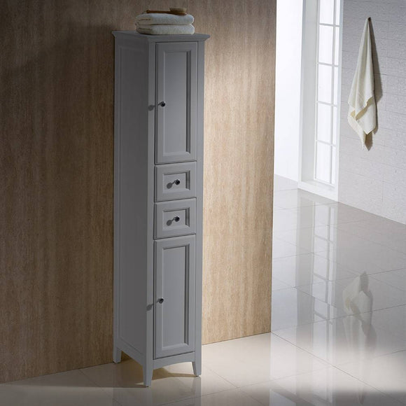 Fresca FST2060GR Oxford Tall Bathroom Linen Cabinet in Grey