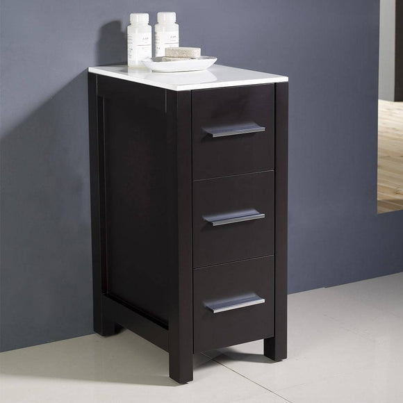 Fresca FST6212ES Torino 12" Bathroom Linen Side Cabinet in Espresso