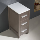 Fresca FST6212GO Torino 12" Bathroom Linen Side Cabinet in Gray Oak