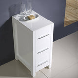 Fresca FST6212WH Torino 12" Bathroom Linen Side Cabinet in White